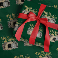 He Is Risen Wrapping Paper Roll Retro Vintage Easter Jesus Christian Apparel - Wonder Print Shop
