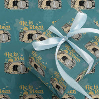 He Is Risen Wrapping Paper Roll Retro Vintage Easter Jesus Christian Apparel