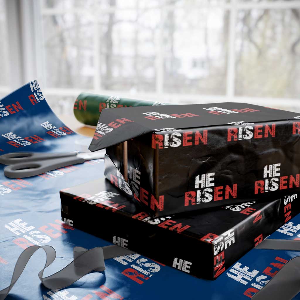 He Is Risen Wrapping Paper Roll Vintage Christian Religious Faith - Wonder Print Shop
