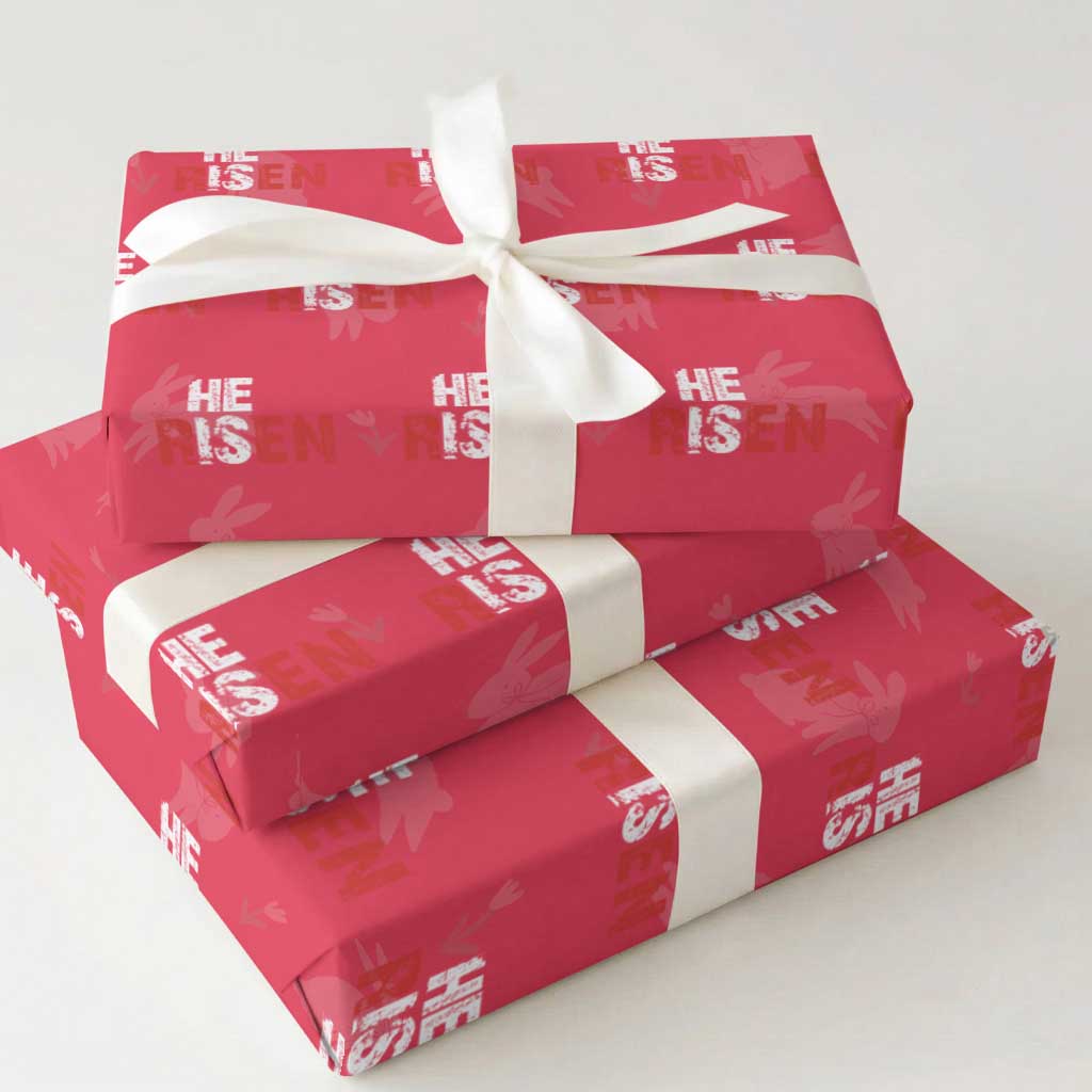 He Is Risen Wrapping Paper Roll Vintage Christian Religious Faith