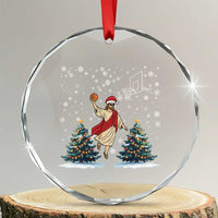 He Is Rizzin Crystal Glass Ornament Funny Xmas Slam Dunk Basketball Gift TS12