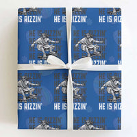 He Is Rizzin Funny Christian Easter Skateboarding Jesus Meme Wrapping Paper Roll Faith Humor Trendy Youth Gift