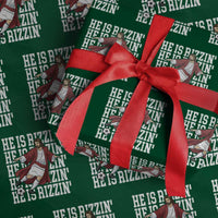 He Is Rizzin Wrapping Paper Roll Funny Christian Soccer Lover Gift