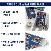 He is Rizzin Wrapping Paper Roll Funny Jesus Vintage Faith - Wonder Print Shop