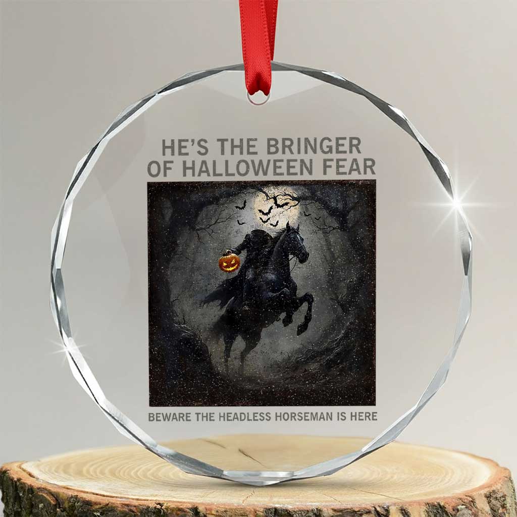 Headless Horseman Crystal Glass Ornament Vintage Gothic Scary Costume Halloween October Festive TS10