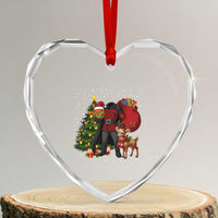 Headless Horseman Santa Heart Crystal Glass Ornament Funny Christmas Mashup Gift - Wonder Print Shop