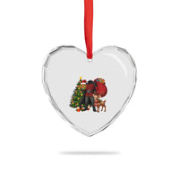 Headless Horseman Santa Heart Crystal Glass Ornament Funny Christmas Mashup Gift - Wonder Print Shop