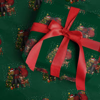 Headless Horseman Santa Wrapping Paper Roll Funny Xmas Mashup Gift - Wonder Print Shop