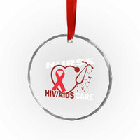 Healthcare Hero HIV AIDS Care Nurse Gift Crystal Glass Ornament - Wonder Print Shop