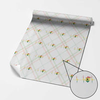 Heart Ghana Flag Wrapping Paper Roll Heartbeat EKG Pulse Proud Ghanaian