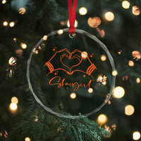 Heart Hands Showgirl Crystal Glass Ornament Girl Vintage 70's 80's Trendy Apparel TS10