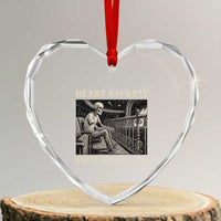 Heart Says Pit Knees Say Balcony Heart Crystal Glass Ornament Funny Concert Quote - Wonder Print Shop