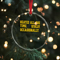 Heated All The Time Rivalry Occasionally Crystal Glass Ornament Viral Hockey Romance for Passionate Fans
