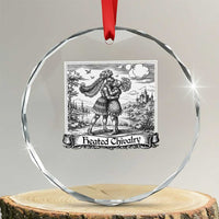 Heated Chivalry Medieval Knights Kissing LGBT Pride Crystal Glass Ornament