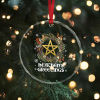Heathens Greeting Crystal Glass Ornament Pagan Christmas Wreath Yule Holiday - Wonder Print Shop