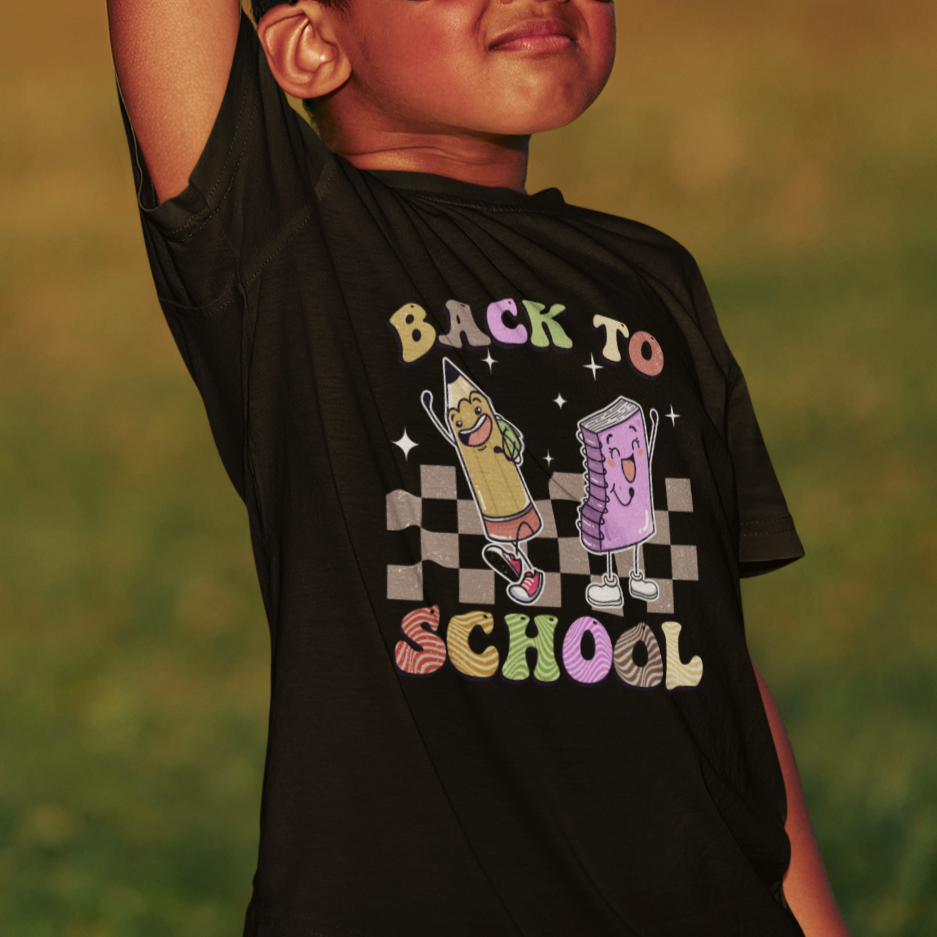 Welcome Back To School T Shirt For Kid Happy First Day Of School Cute Retro Groovy - Wonder Print Shop