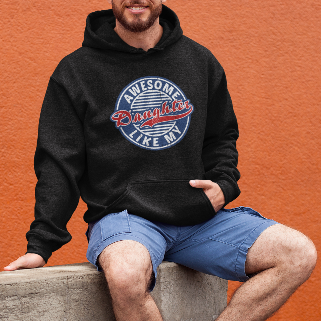 Awesome Like My Daughter Gag Gift for Parents' Day Hoodie - Wonder Print Shop