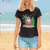 Christmas In Hawaii T Shirt Flamingo Float Xmas Palm Tree Surfboard Cute Santa At Beach - Wonder Print Shop