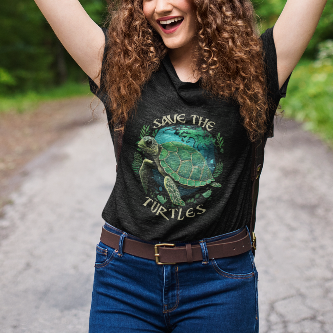 Earth Day T Shirt Save The Turtles Ocean Day Crisis Environmental Activism - Wonder Print Shop