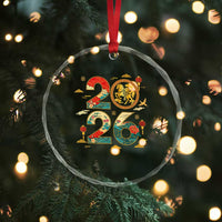 Hello 2026 Lunar New Year Crystal Glass Ornament Year of the Horse Chinese Zodiac - Wonder Print Shop
