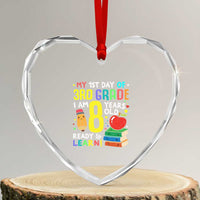Hello 3rd Grade Heart Crystal Glass Ornament Boys and Girls First Day Back to School Gift