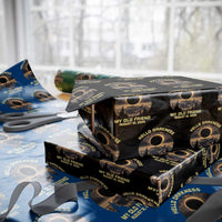 Hello Darkness My Old Friend August 12 2026 Wrapping Paper Roll Total Solar Eclipse Humorous Astronomy Gift