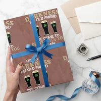 Hello Darkness My Old Friend Funny Irish Stout Beer Wrapping Paper Roll St. Patrick’s Day Drinking Humor Craft Brew Lovers