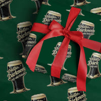 Hello Darkness My Old Friend Funny Stout Beer Wrapping Paper Roll Vintage Craft Brew Lovers