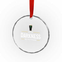 Hello Darkness My Old Friend Irish Beer Crystal Glass Ornament Funny Drinking St Patricks Day Party Shamrock