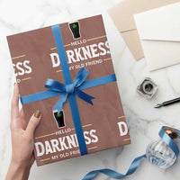 Hello Darkness My Old Friend Irish Beer Wrapping Paper Roll Funny Drinking St Patricks Day Party Shamrock