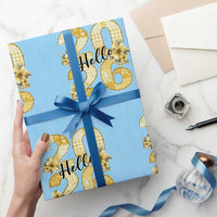 Hello New Year 2026 Vintage Floral Patchwork Quilt Wrapping Paper Roll - Wonder Print Shop