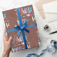 Hello Pre-k Wrapping Paper Roll Back To School Cute Tie Dye - Wonder Print Shop