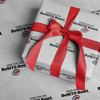 Here For The Benito Bowl Wrapping Paper Roll Funny Puerto Rican Football Party Celebration