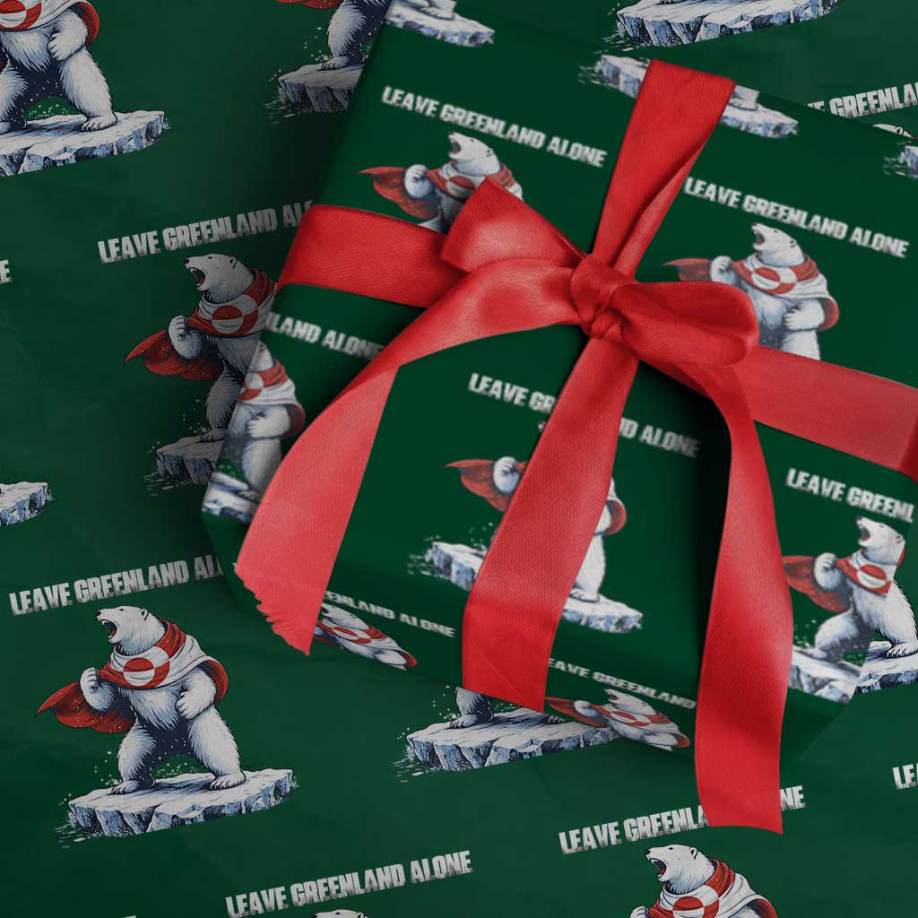 Heroic Polar Bear Leave Greenland Alone Wrapping Paper Roll Patriotic Island Sovereignty Protest