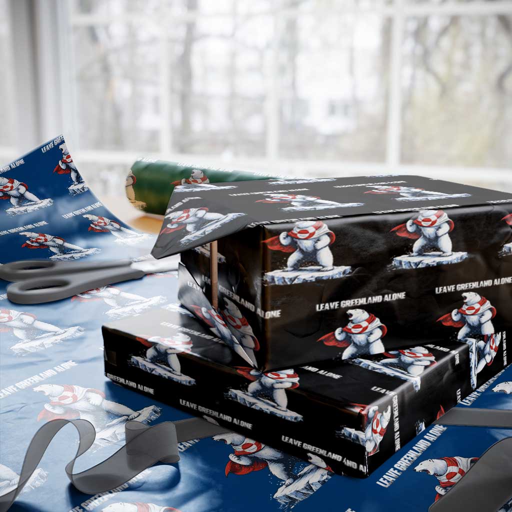 Heroic Polar Bear Leave Greenland Alone Wrapping Paper Roll Patriotic Island Sovereignty Protest