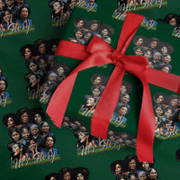 HerStory Tribute Wrapping Paper Roll Celebrating Legendary Black Women of History and Power - Wonder Print Shop