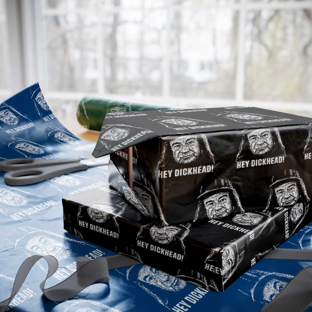 Hey Dckhead Grumpy Old Man Humor Wrapping Paper Roll Jerk Sarcastic Comedy