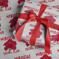 Hibiscus Flower Wrapping Paper Roll Aloha Hawaii Tropical Beach Vacation
