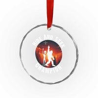 Hide And Seek Champion Crystal Glass Ornament Funny Bigfoot And Alien Lover Gift - Wonder Print Shop