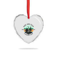 Hide And Seek Champion Heart Crystal Glass Ornament Bigfoot Lover Gift - Wonder Print Shop