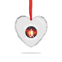 Hide And Seek Champion Heart Crystal Glass Ornament Funny Bigfoot And Alien Lover Gift - Wonder Print Shop