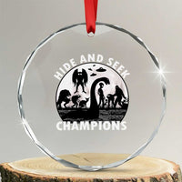 Hide And Seek Champions Crystal Glass Ornament Funny Cryptid Cryptozoology - Wonder Print Shop