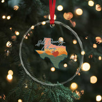 Hill Country Strong Crystal Glass Ornament Texas Pride for Resilient Texans Retro TS02