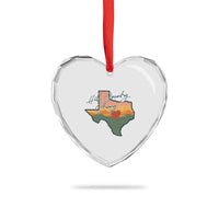 Hill Country Strong Heart Crystal Glass Ornament Texas Pride for Resilient Texans Retro - Wonder Print Shop