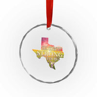 Hill Country Strong Texas Crystal Glass Ornament Sunset Bluebonnet Resilience - Wonder Print Shop