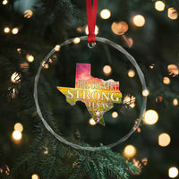 Hill Country Strong Texas Crystal Glass Ornament Sunset Bluebonnet Resilience - Wonder Print Shop