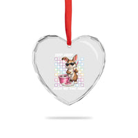 Hip Hop Easter Bunny Cleaning Pun Heart Crystal Glass Ornament Funny Rabbit with Mop