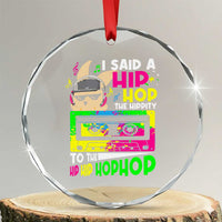 Hip Hop Easter Bunny Crystal Glass Ornament Funny Hippity Cool Rabbit Lovers Toddler - Wonder Print Shop