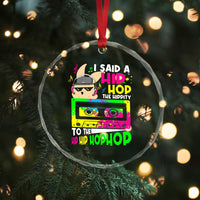 Hip Hop Easter Bunny Crystal Glass Ornament Funny Hippity Cool Rabbit Lovers Toddler - Wonder Print Shop