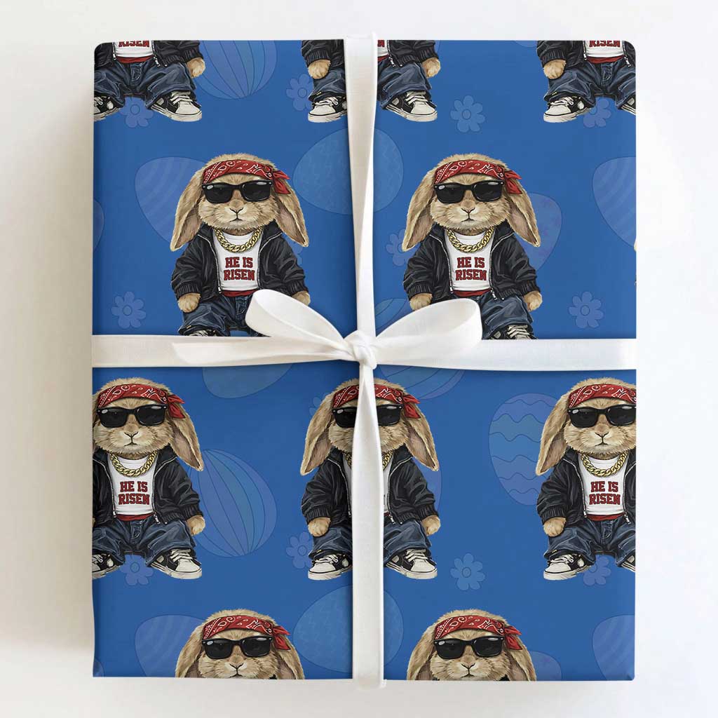 Hip Hop Easter Bunny He is Risen Jesus Religious Christian Wrapping Paper Roll